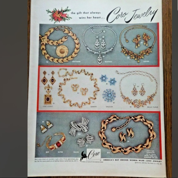 VTG- Coro Pegasus 1954 Nocturne Demi- Parure Set - Picture 12 of 12